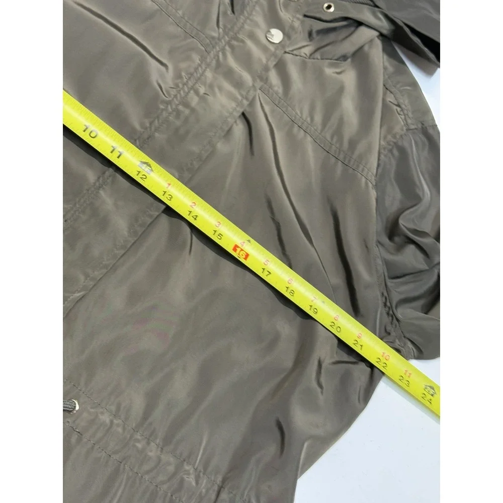 Athletic Collection Windbreaker Jacket Women's XL Army Green Light Weight Hooded